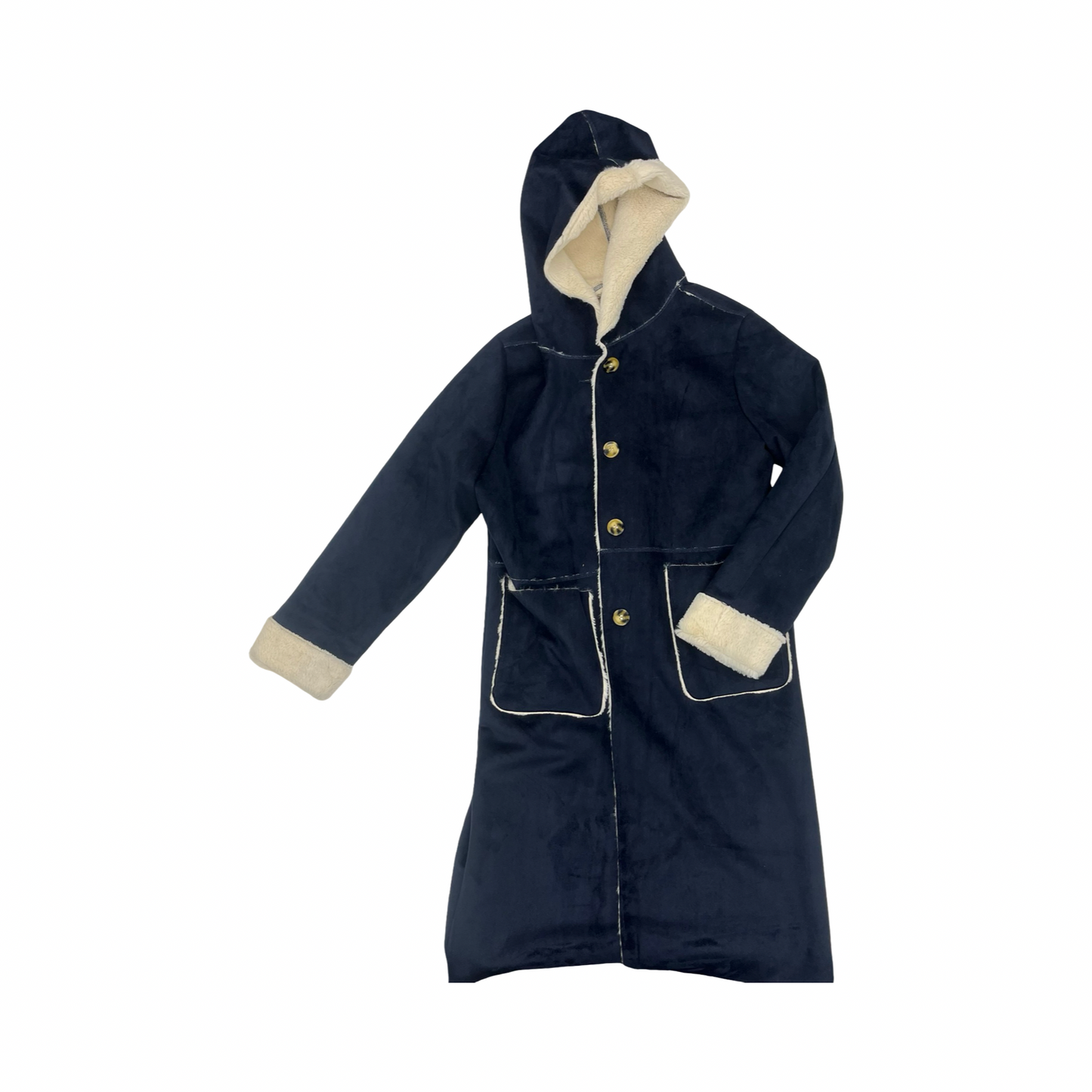 Jacket Fleece By Clothes Mentor In Blue, Size:M
