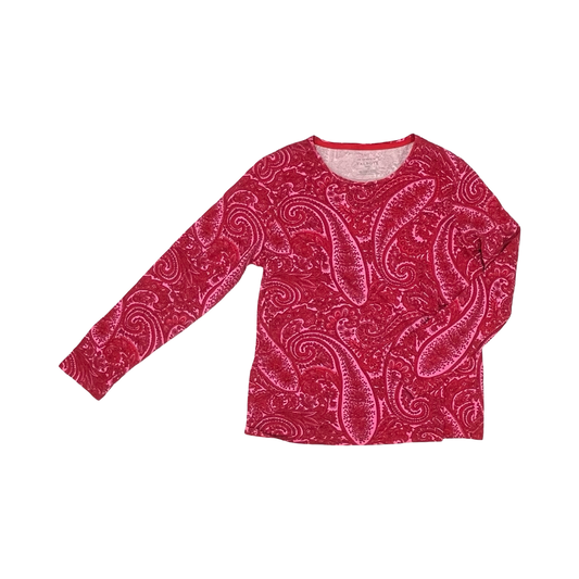 Top Ls By Talbots In Pink & Red, Size:Lp