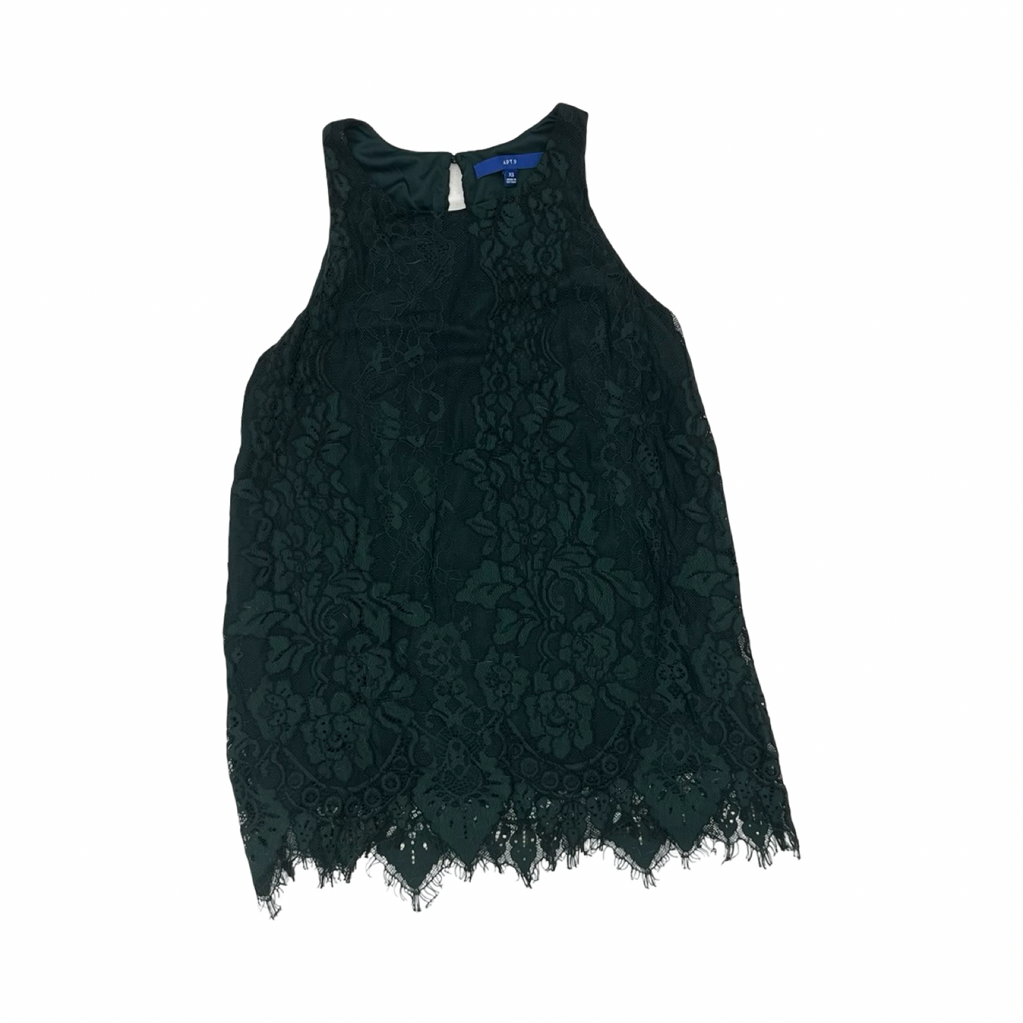 Blouse Sleeveless By Apt 9 In Green, Size:Xs