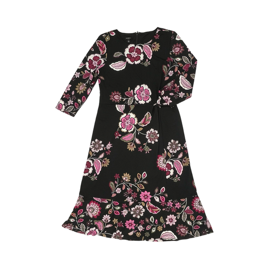 Dress Party Midi By Talbots In Floral Print, Size:12