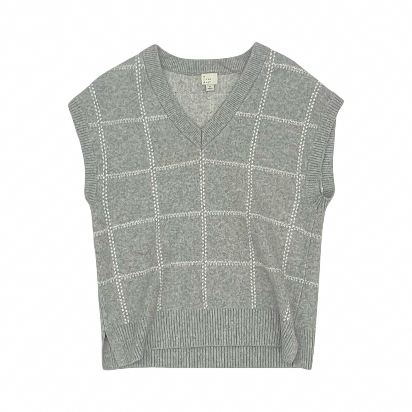Vest Sweater By A New Day In Grey, Size:S