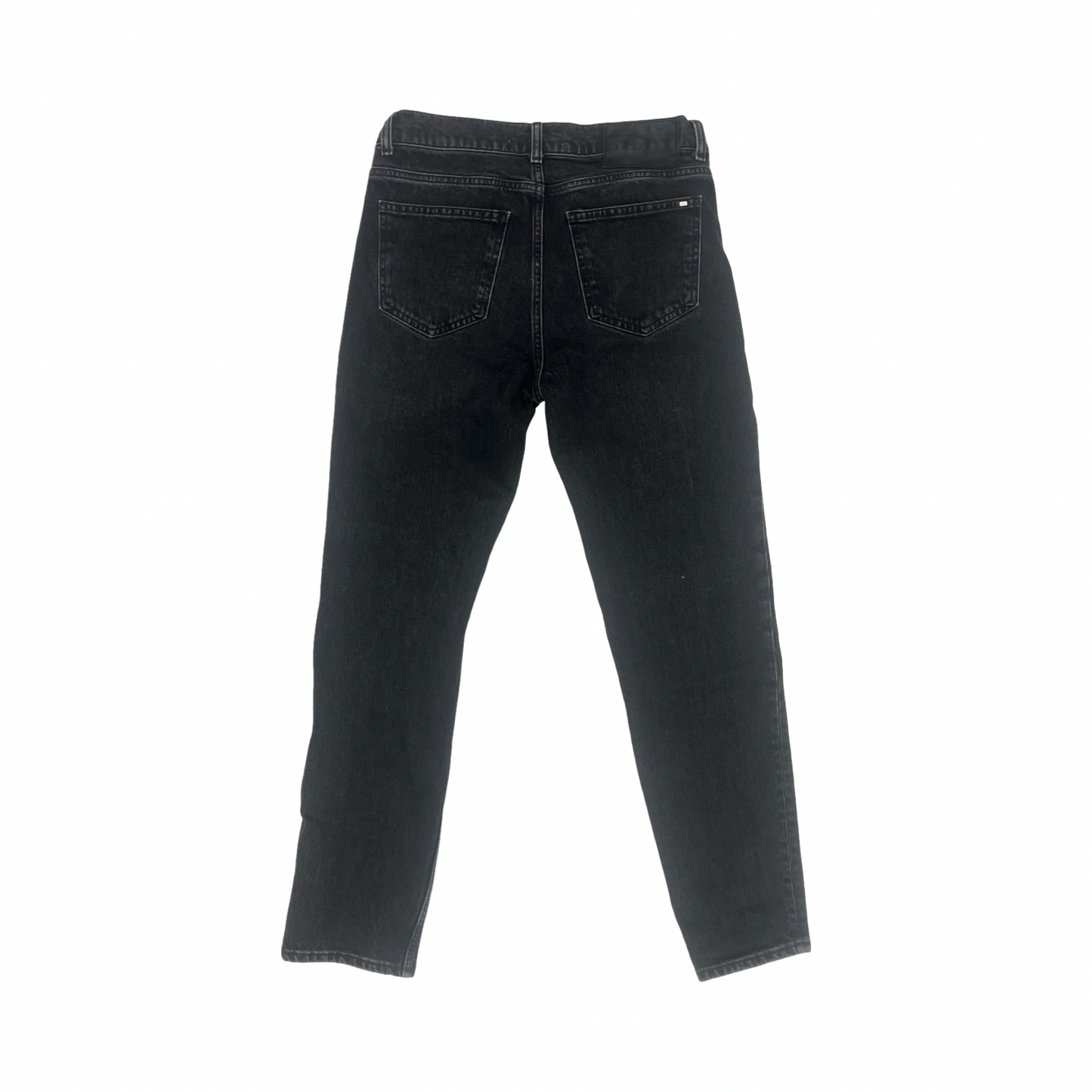 Jeans Straight By Zara In Black Denim, Size:10