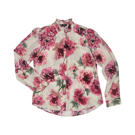 Blouse Ls By Express In Floral Print, Size:M