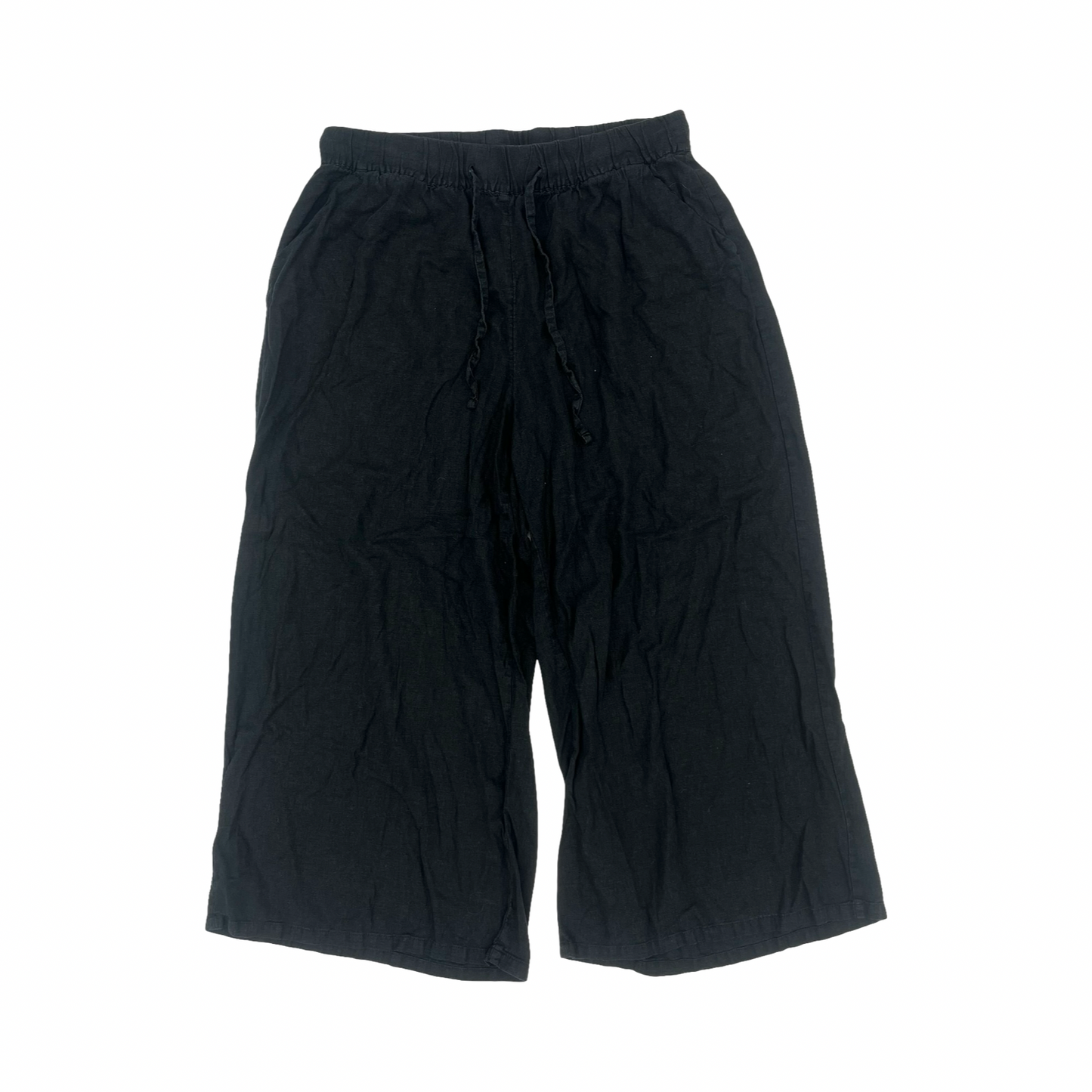 Pants Linen By Ava & Viv In Black, Size:Xxl