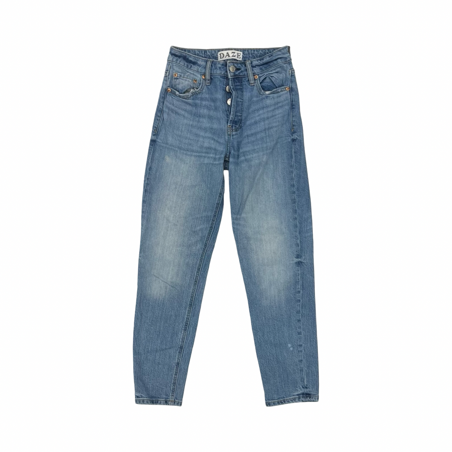 Jeans Straight By Daze In Blue Denim, Size:0