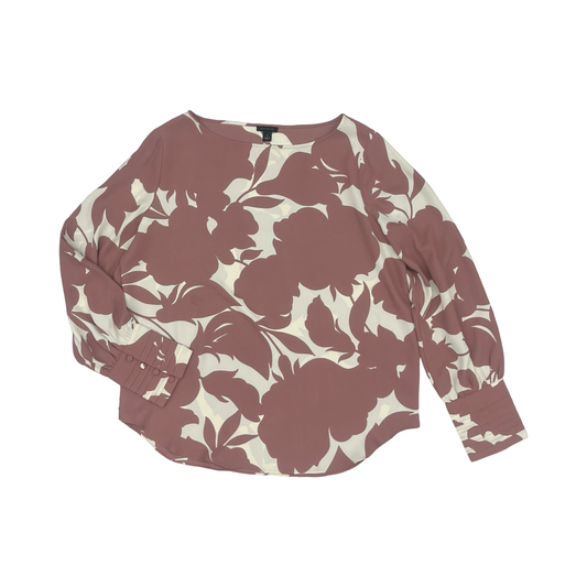 Blouse Ls By Ann Taylor In Mauve, Size:M