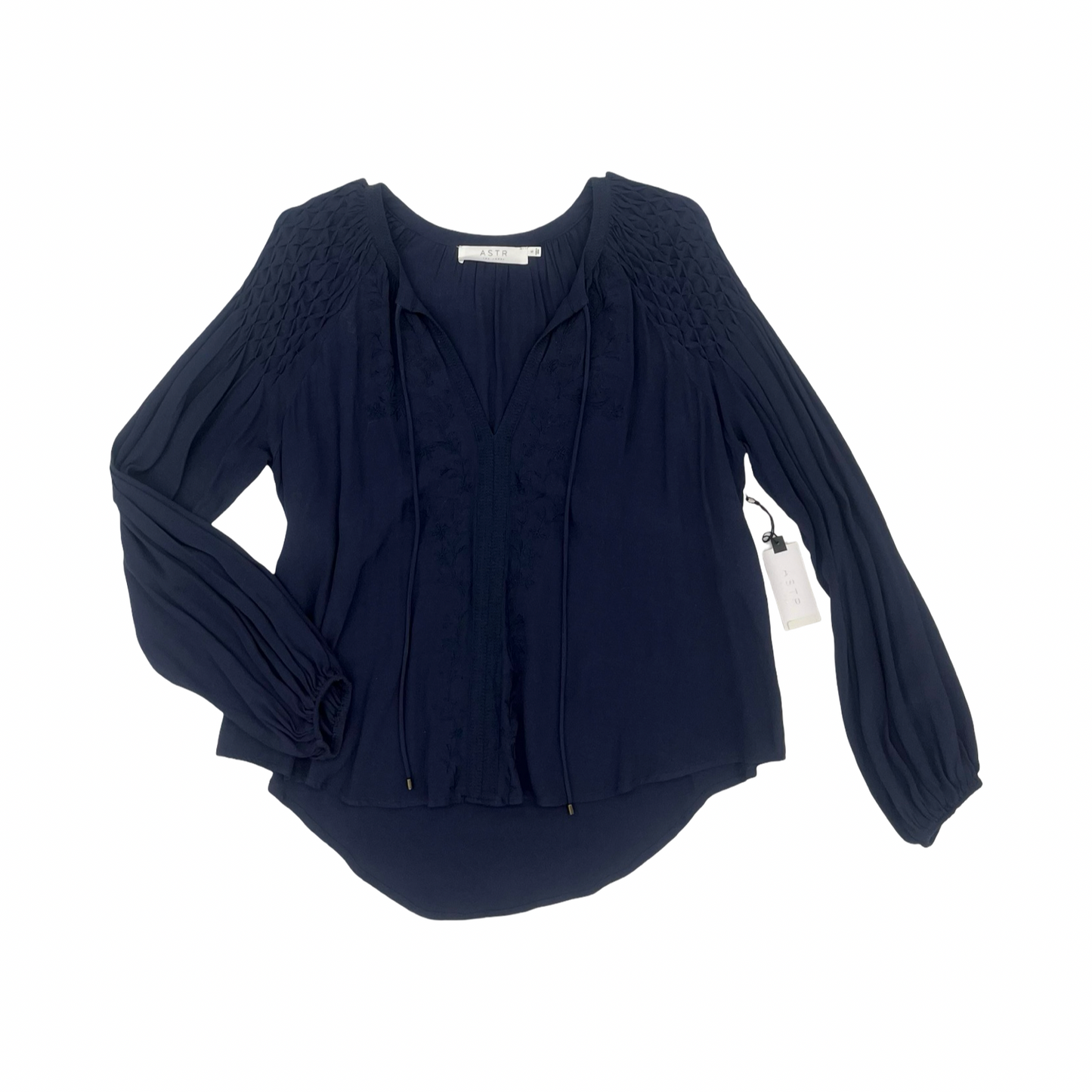 Blouse Ls By Astr In Navy, Size:S