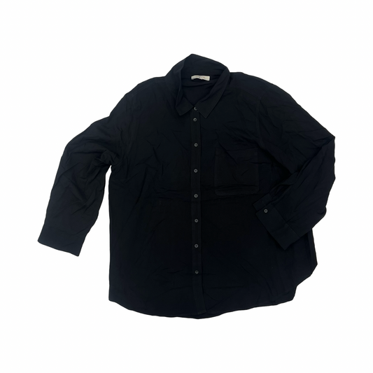 Blouse Ls By Clothes Mentor In Black, Size:3X