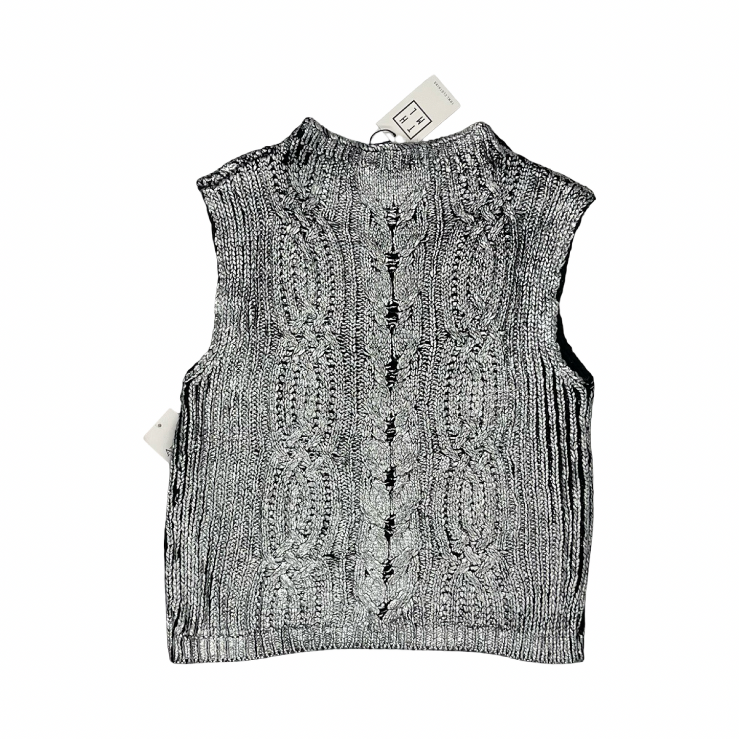 Top Sleeveless By Thml In Silver, Size:M