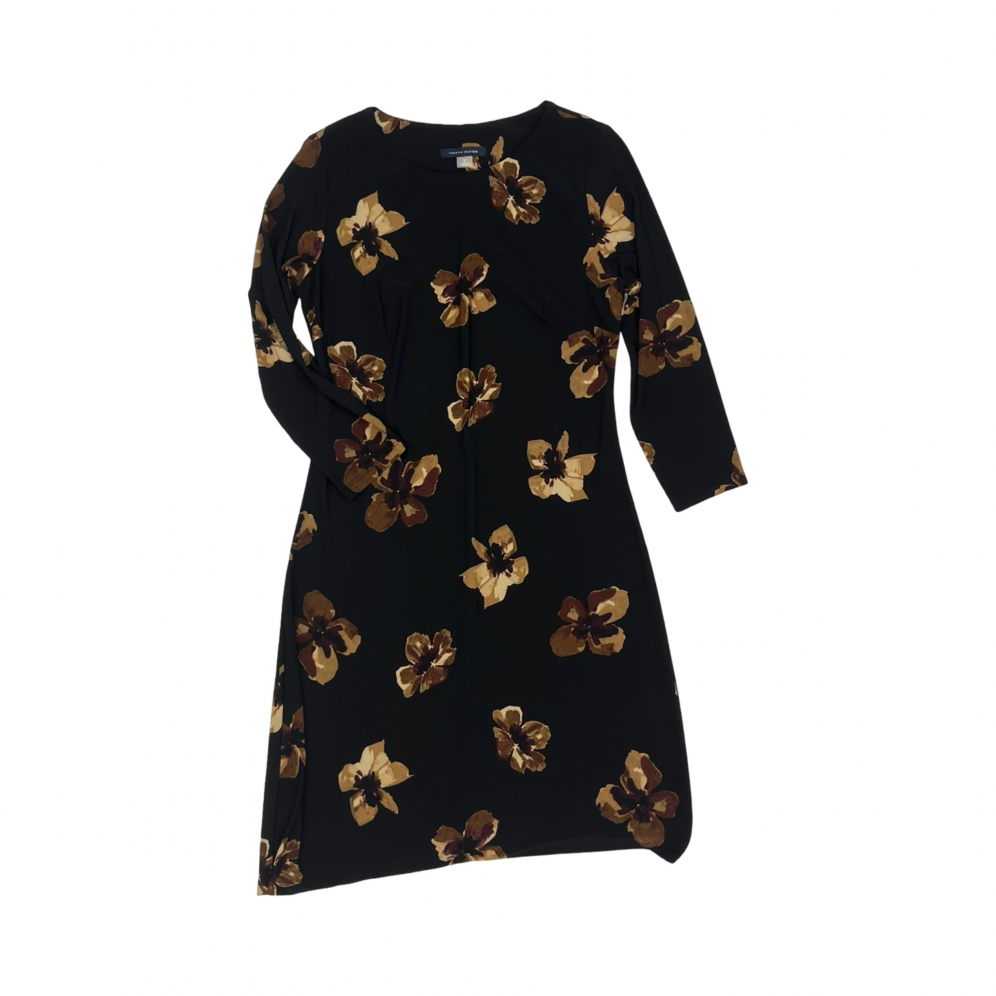 Dress Work By Tommy Hilfiger In Black & Brown, Size:2