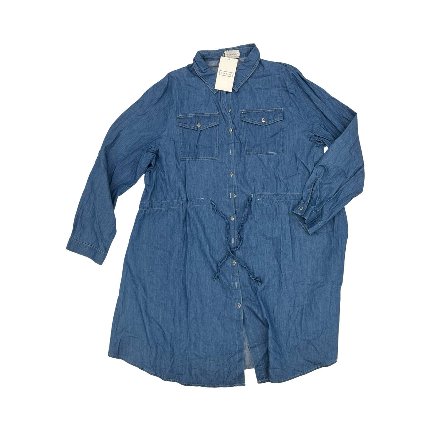 Dress Casual Short By Clothes Mentor In Blue Denim, Size:2X