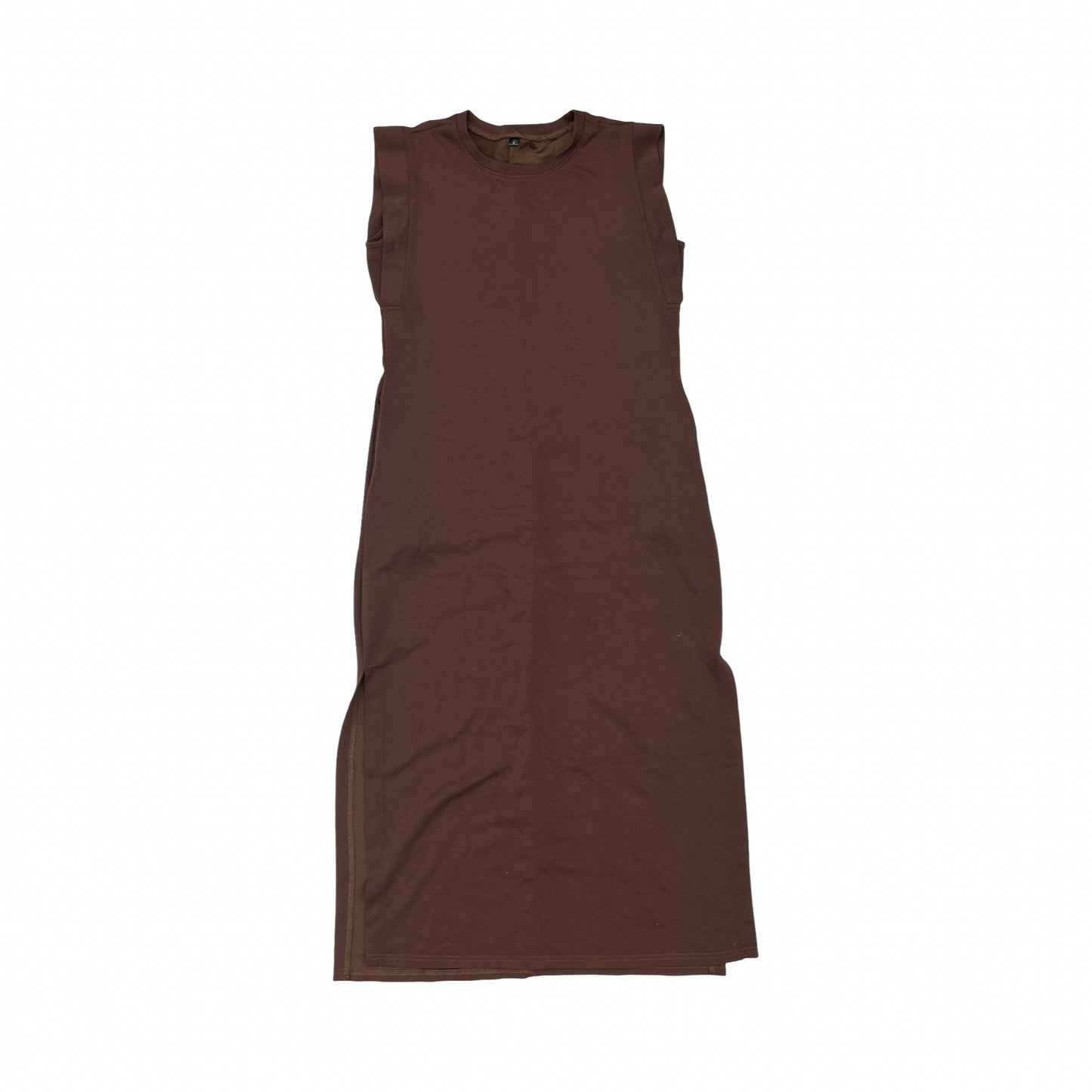 Dress Casual Midi By Cmf In Brown, Size:S