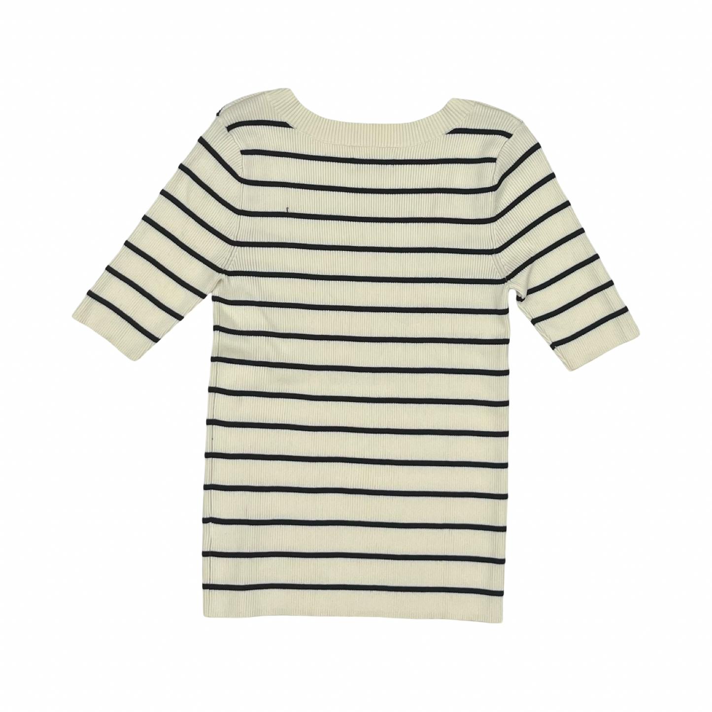 Sweater Ss By Nine West Apparel In Black & Cream, Size:L