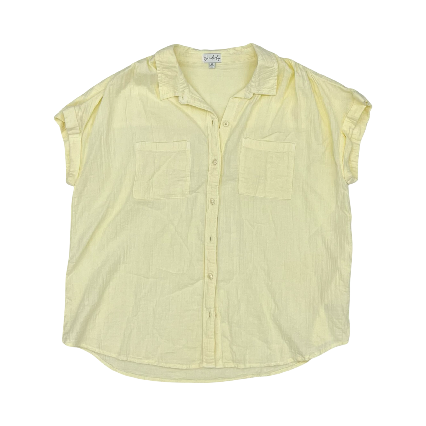 Blouse Ss By Wonderly In Yellow, Size:Xl