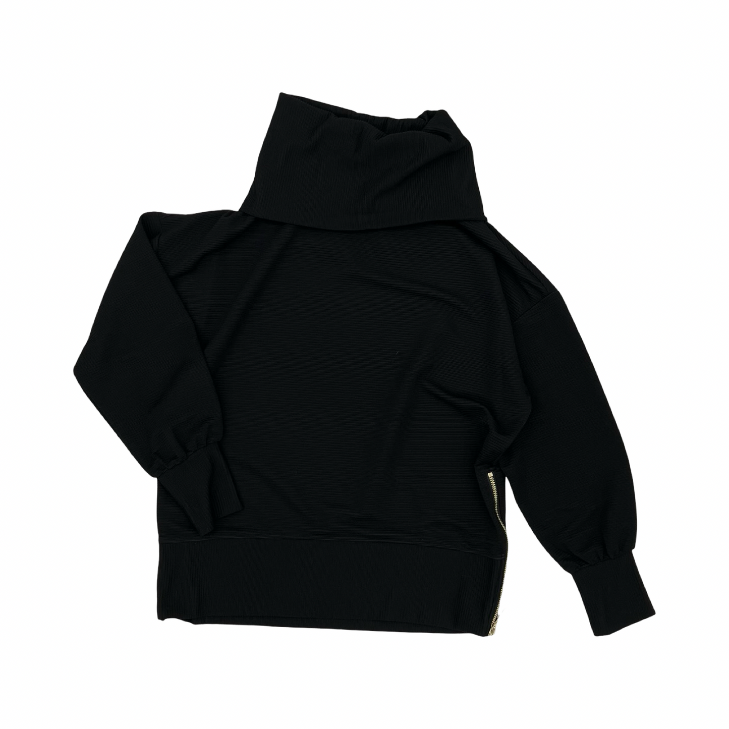 Sweatshirt Collar By Cable And Gauge In Black, Size:M