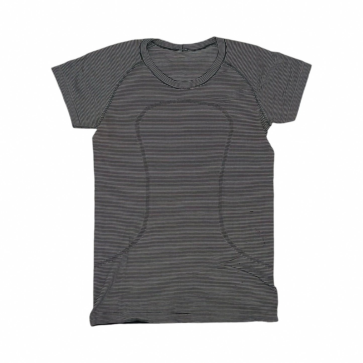 Athletic Top Ss By Lululemon In Black & White, Size:M
