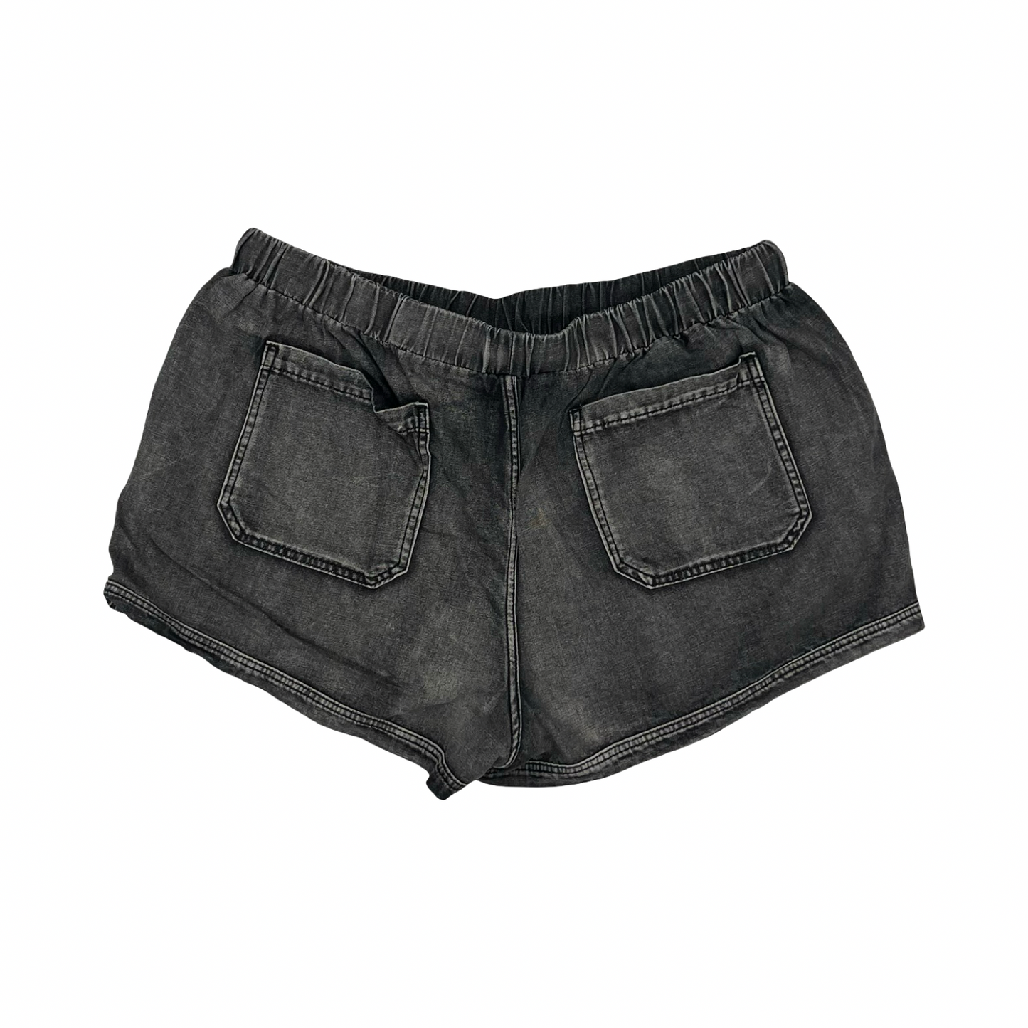 Shorts By Shein In Black Denim, Size:4X