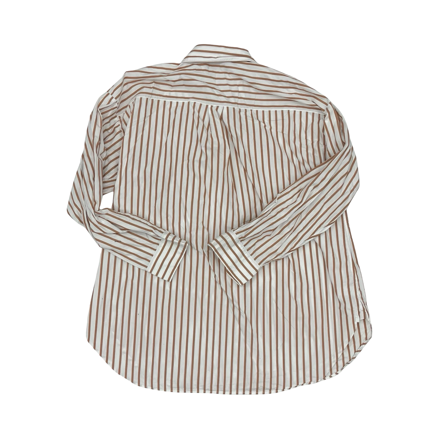 Blouse Ls By Loft In Striped Pattern, Size:Xl