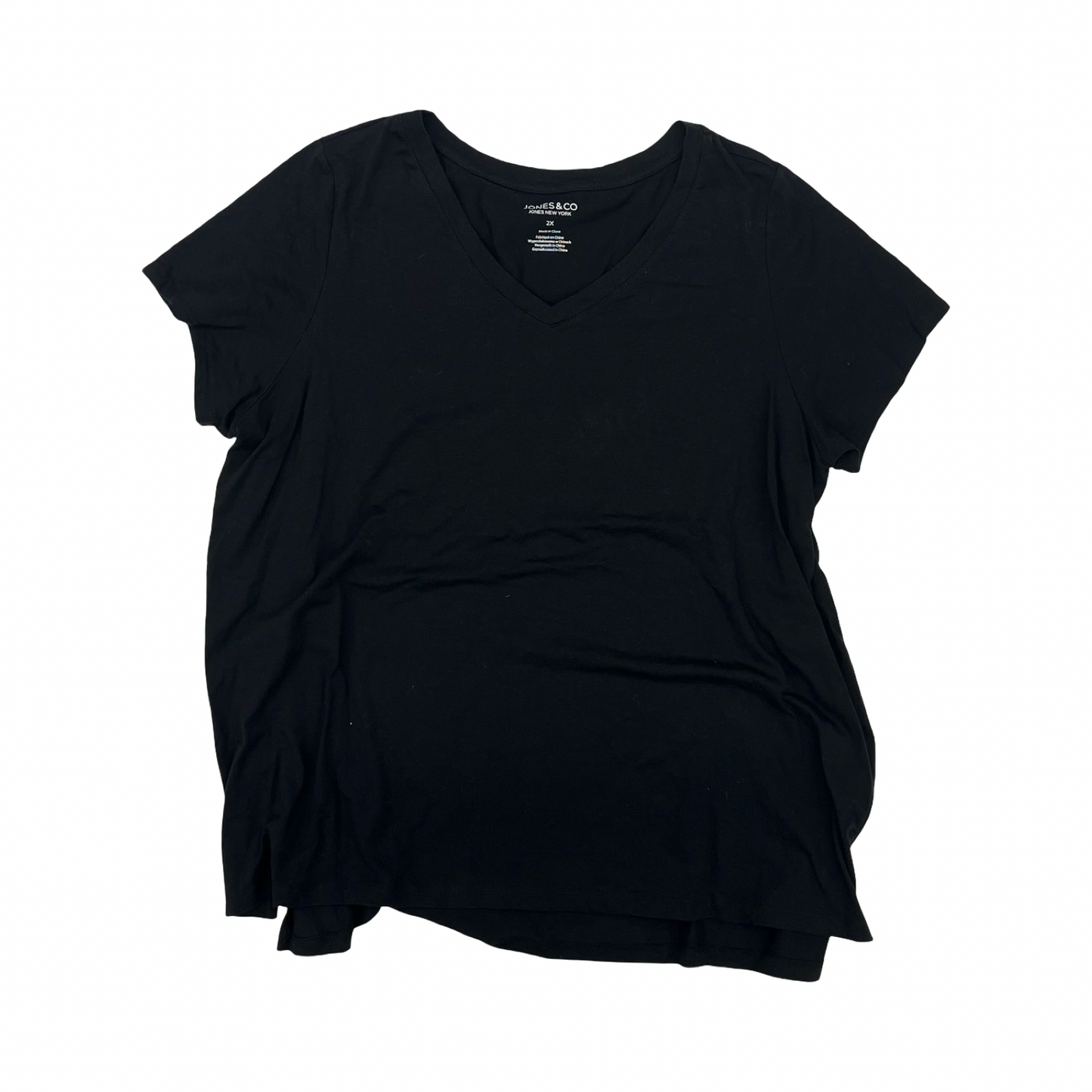 Top Ss By Jones And Co In Black, Size:2X