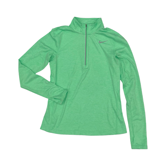 Athletic Top Ls Collar By Nike Apparel In Green, Size:S