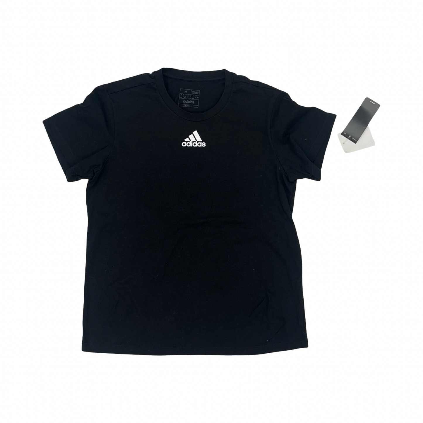 Athletic Top Ss By Adidas In Black, Size:M