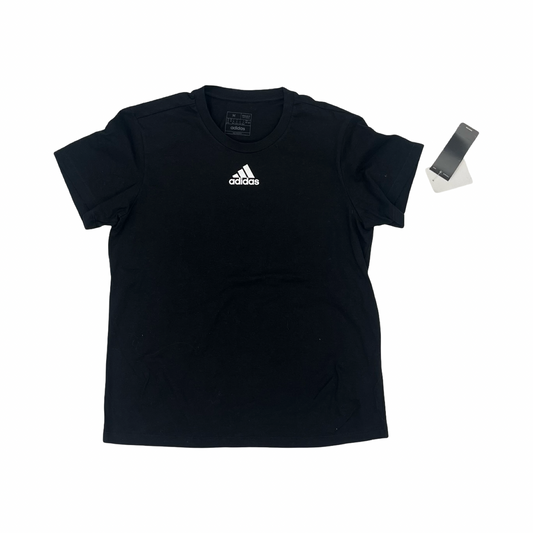 Athletic Top Ss By Adidas In Black, Size:M