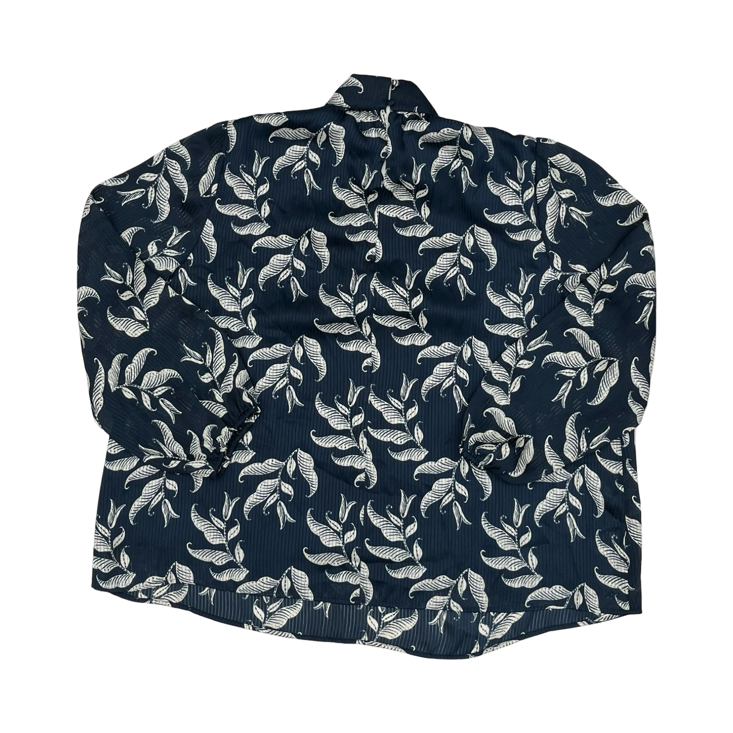 Blouse Ls By Lane Bryant In Navy, Size:2X