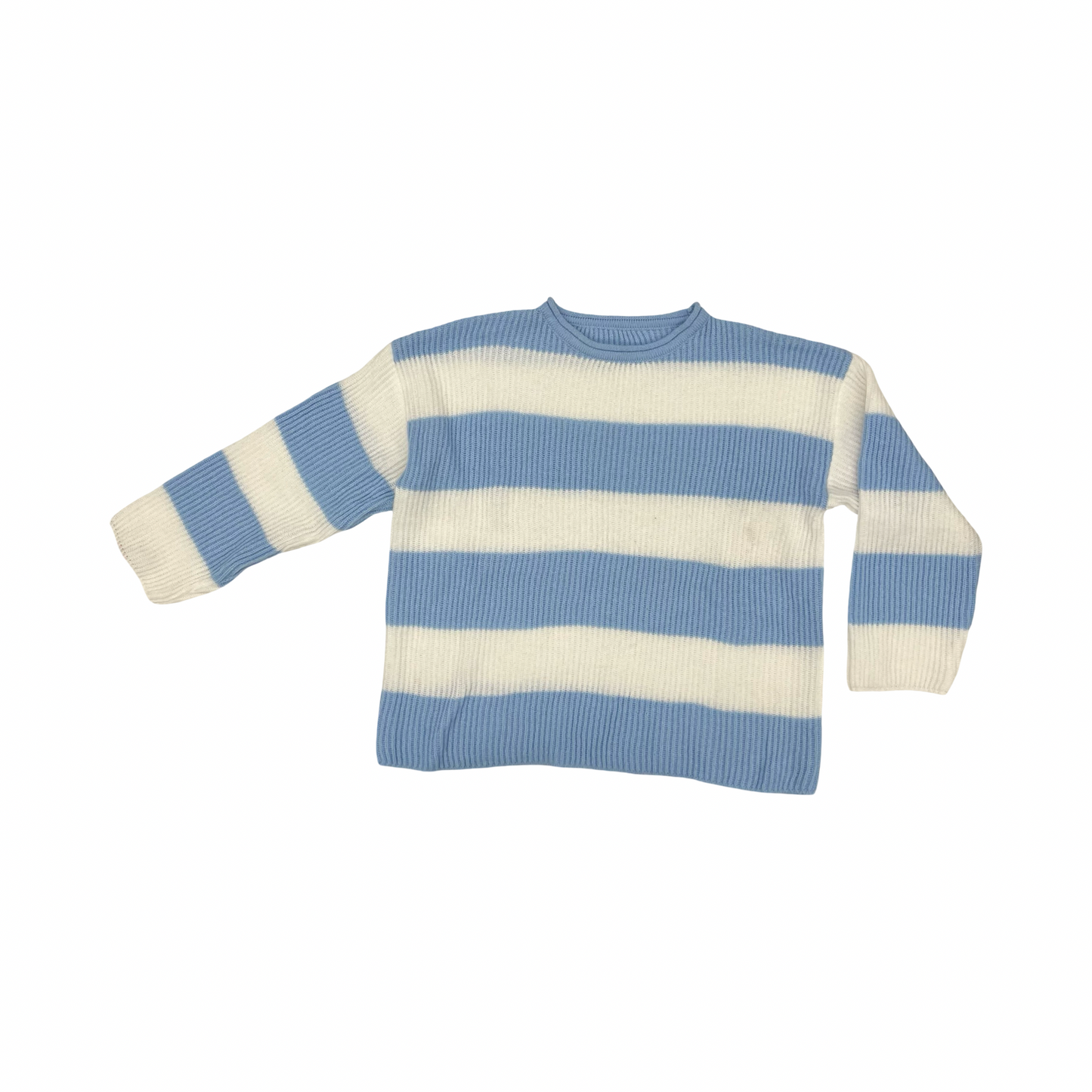 Sweater By Clothes Mentor In Blue & White, Size:Xl