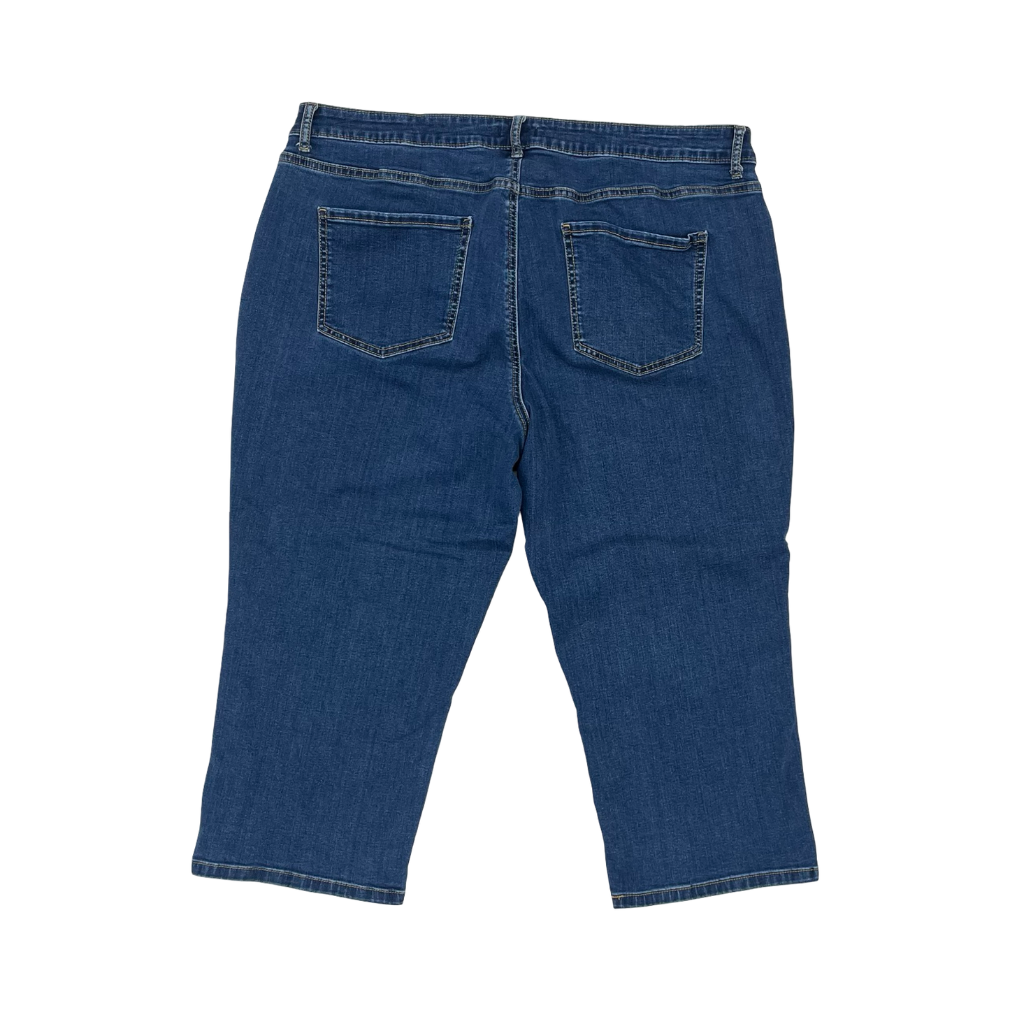 Jeans Cropped By Croft And Barrow In Blue Denim, Size:20