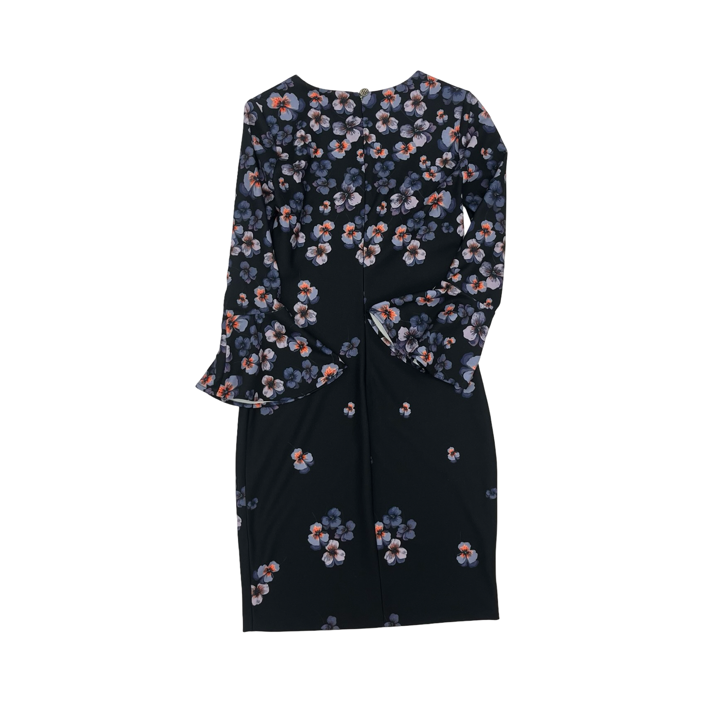 Dress Work By Tommy Hilfiger In Black & Blue, Size:2