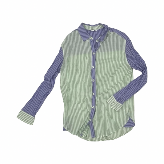 Top Ls By Beachlunchlounge In Blue & Green, Size:S