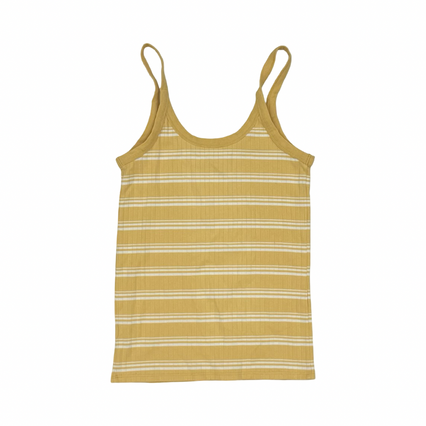 Tank Top By Aerie In White & Yellow, Size:M