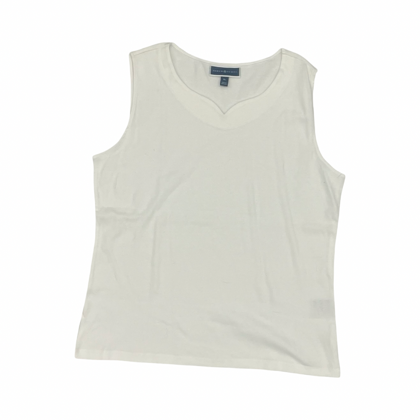 Blouse Sleeveless By Karen Kane In White, Size:Xl