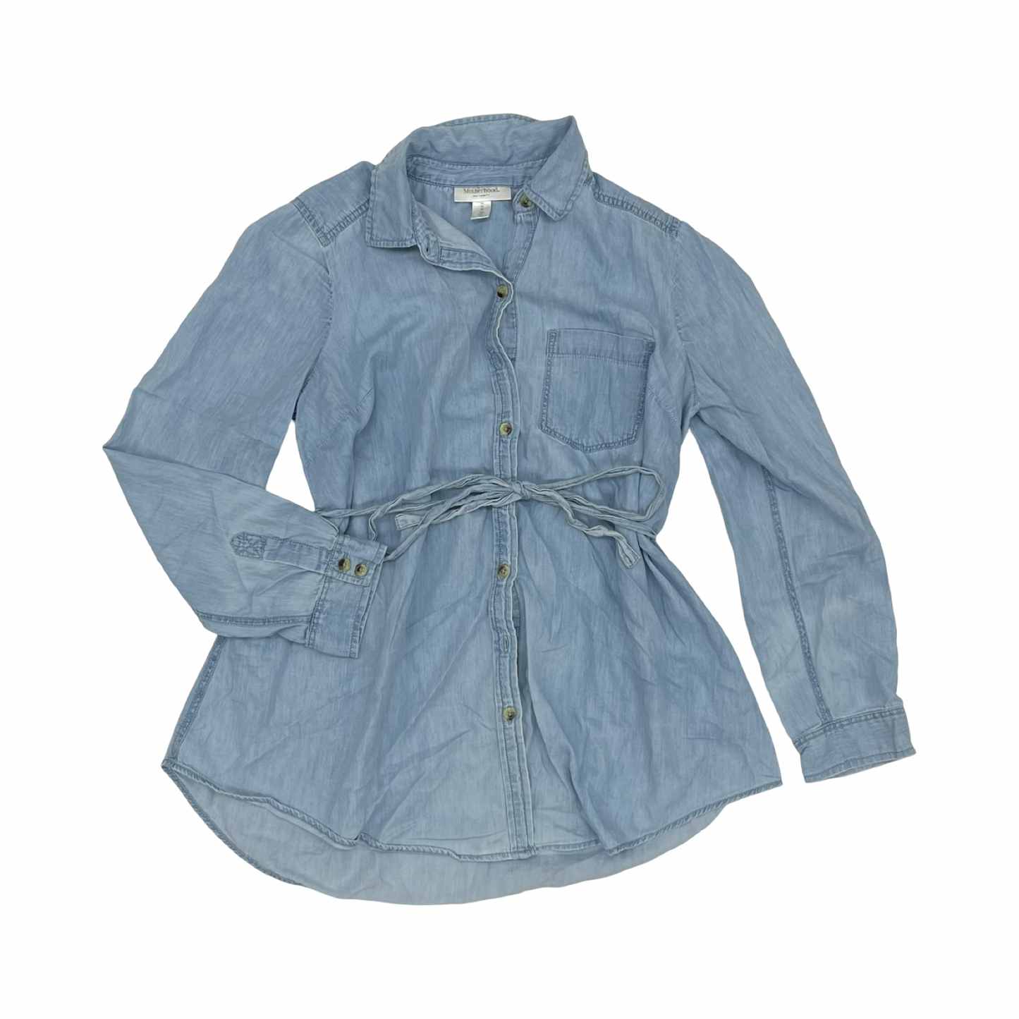 Top Ls By Motherhood In Blue Denim, Size:M