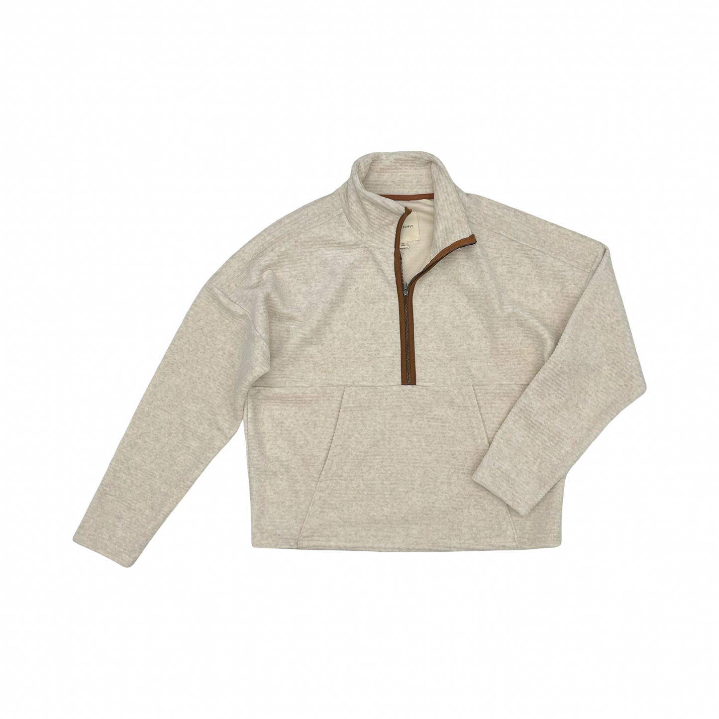 Sweatshirt Collar By Thread And Supply In Tan, Size:S