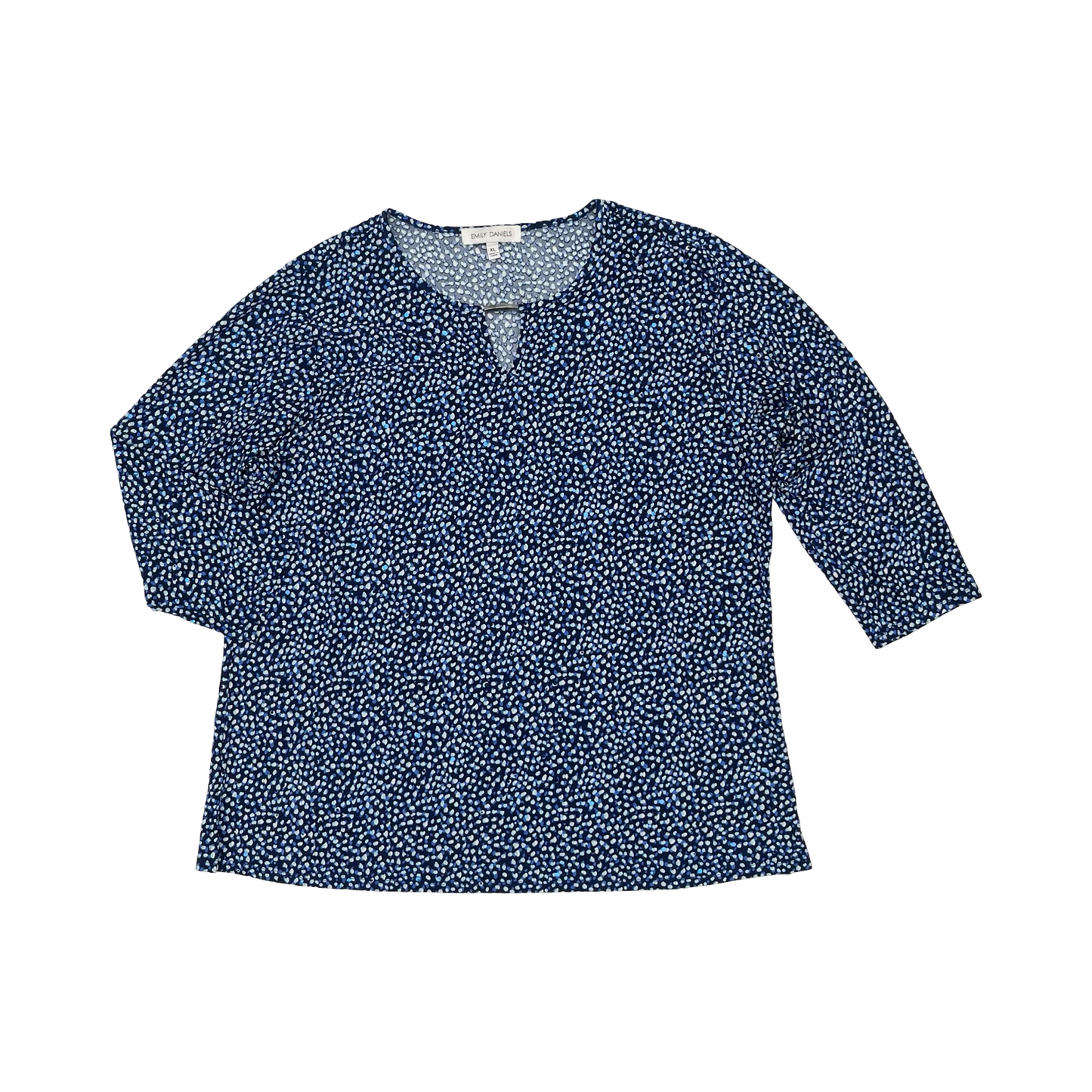 Blouse Ls By Emily Daniels In Blue, Size:Xl