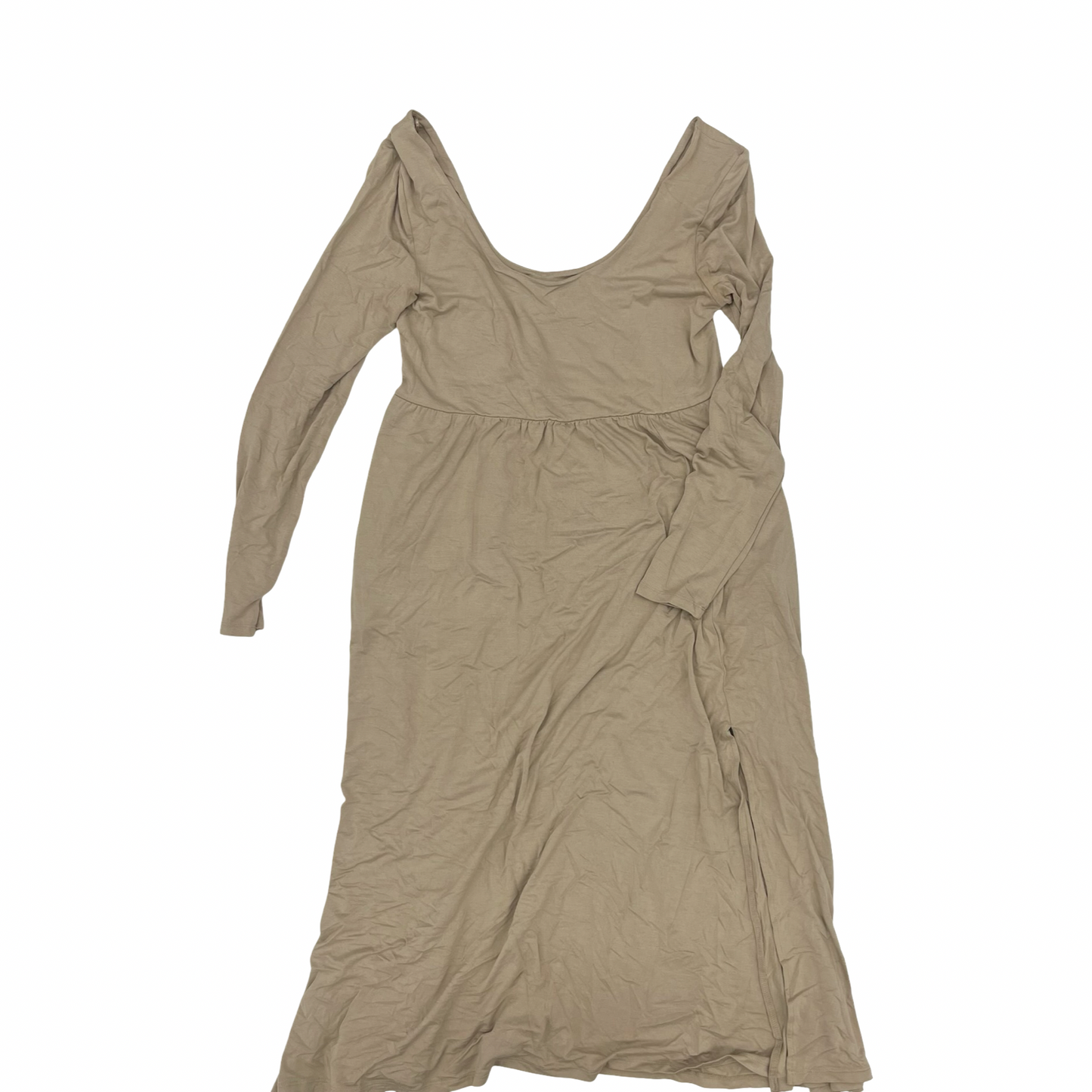 Dress Casual Midi By A New Day In Tan, Size:L