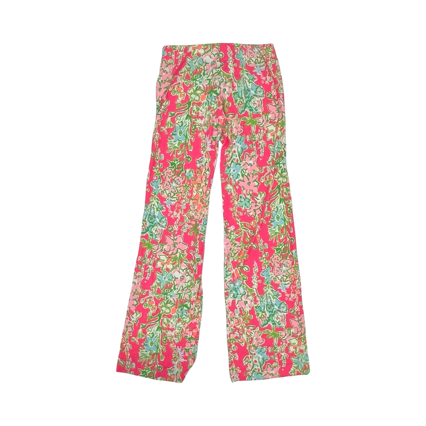 Pants Designer By Lilly Pulitzer In Green & Pink, Size:Xxs