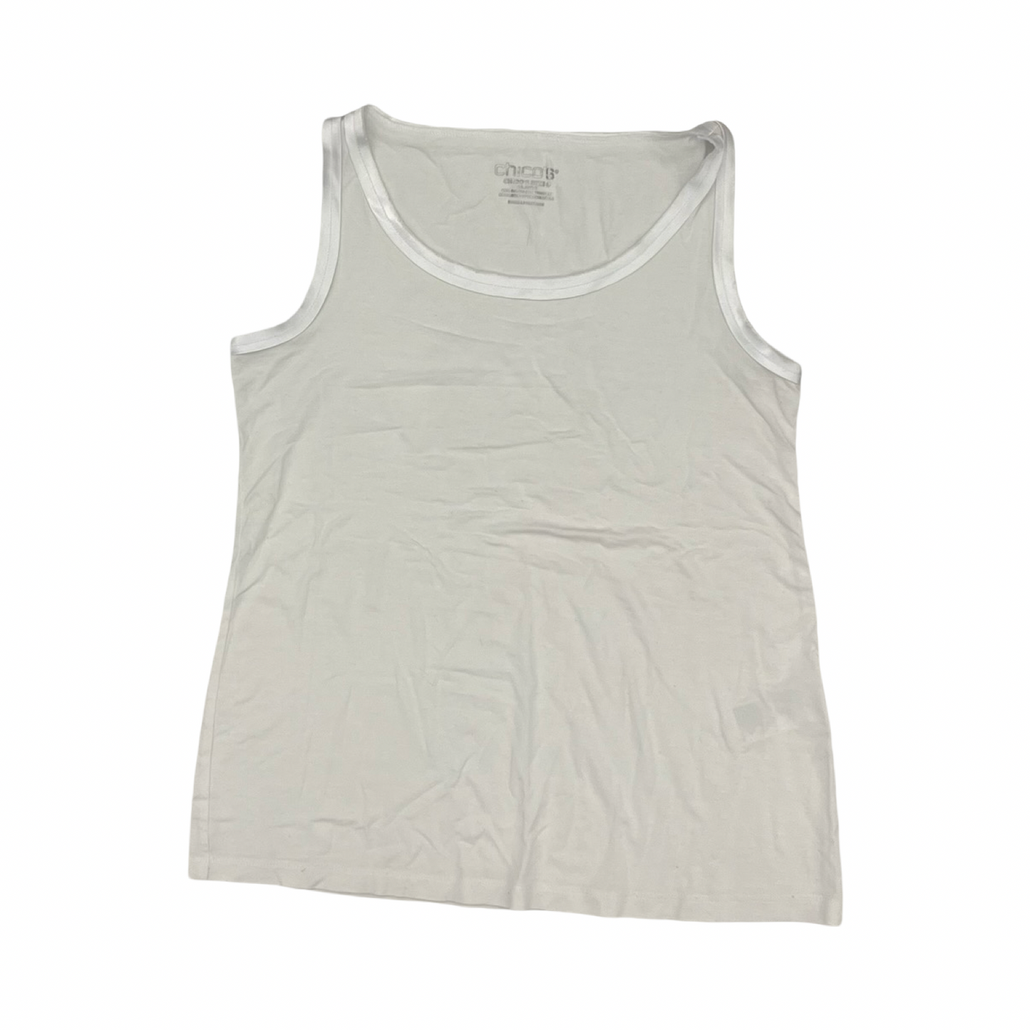Top Sleeveless By Chicos In White, Size:S