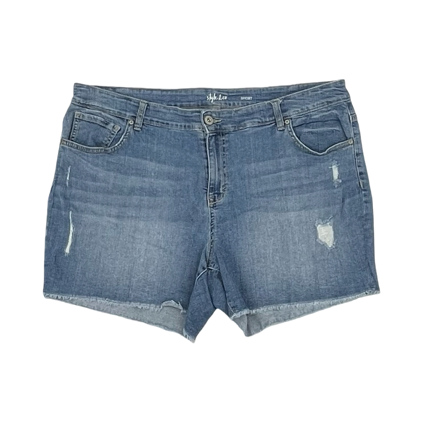 Shorts By Style And Company In Blue Denim, Size:20