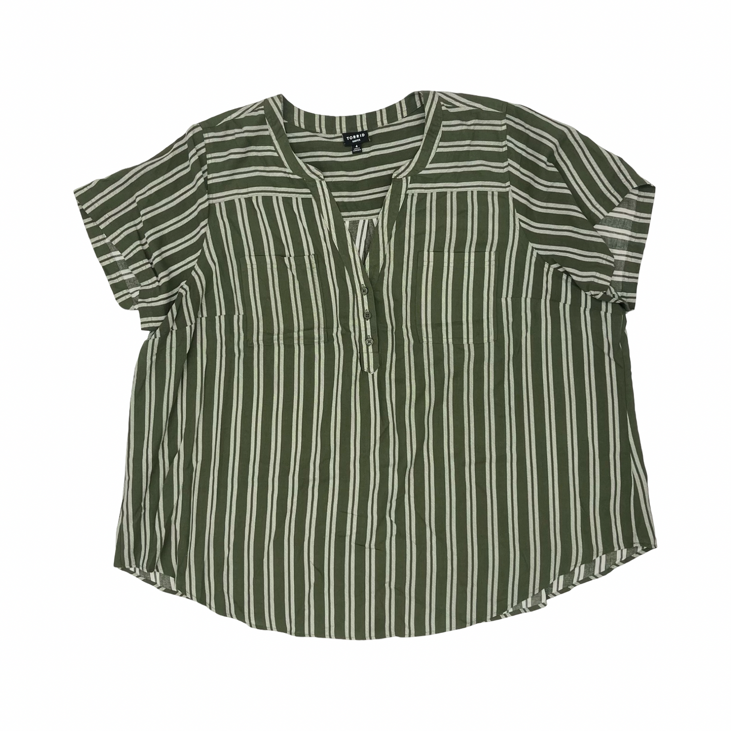 Blouse Sleeveless By Torrid In Green, Size:4X