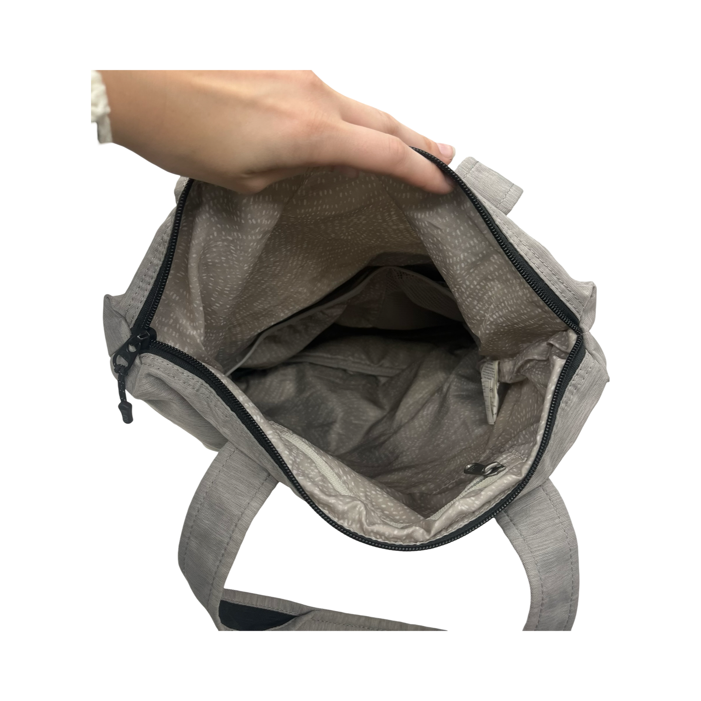 Handbag By Eddie Bauer In Black & Grey, Size:Medium