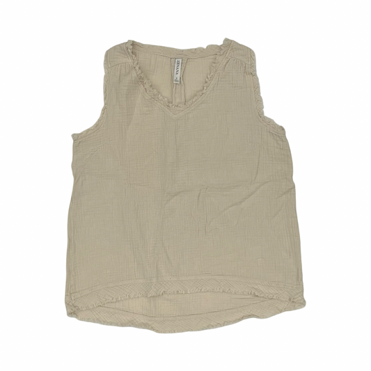 Top Sleeveless By Zenana In Tan, Size:S