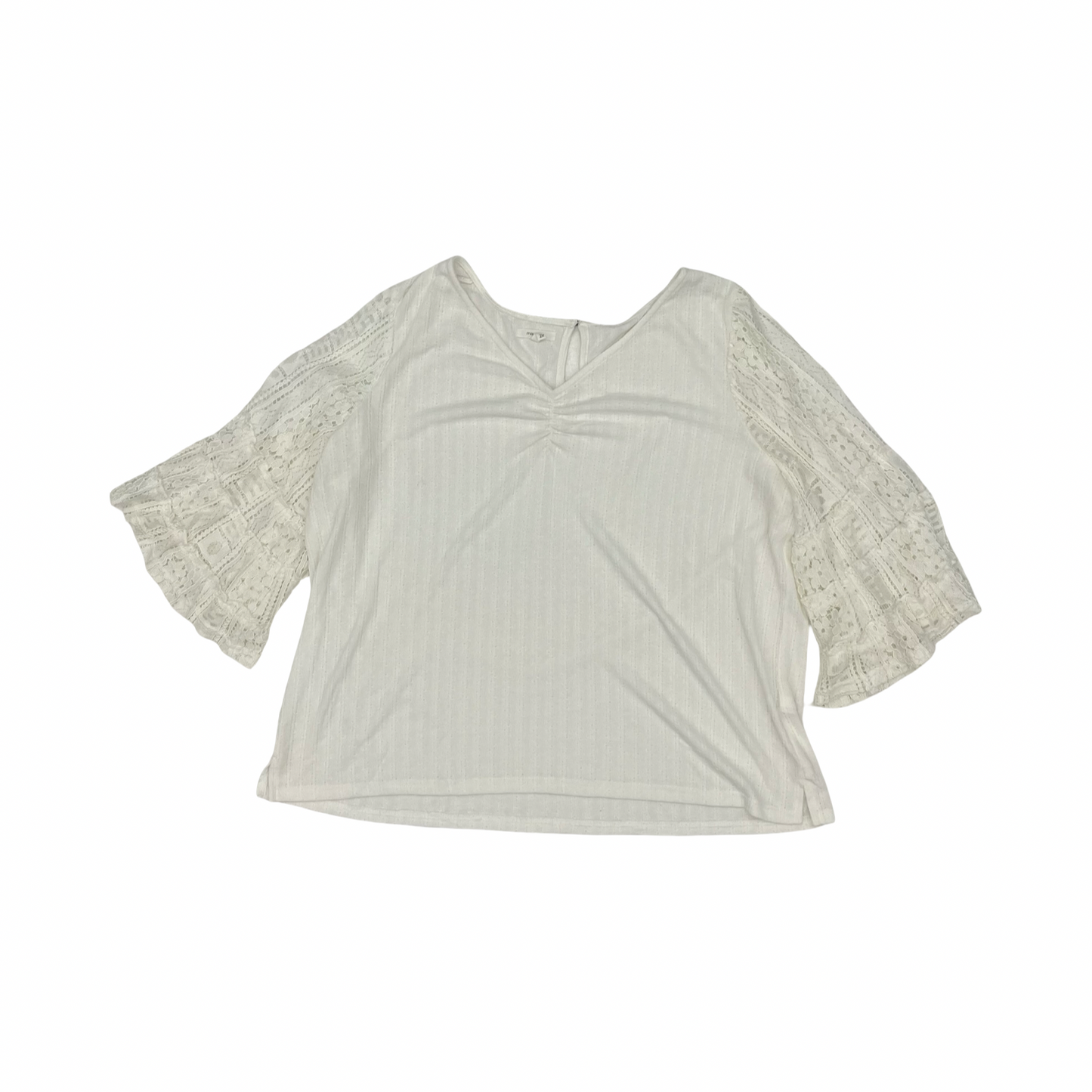 Top 3/4 Sleeve By Maurices In Cream, Size:2X