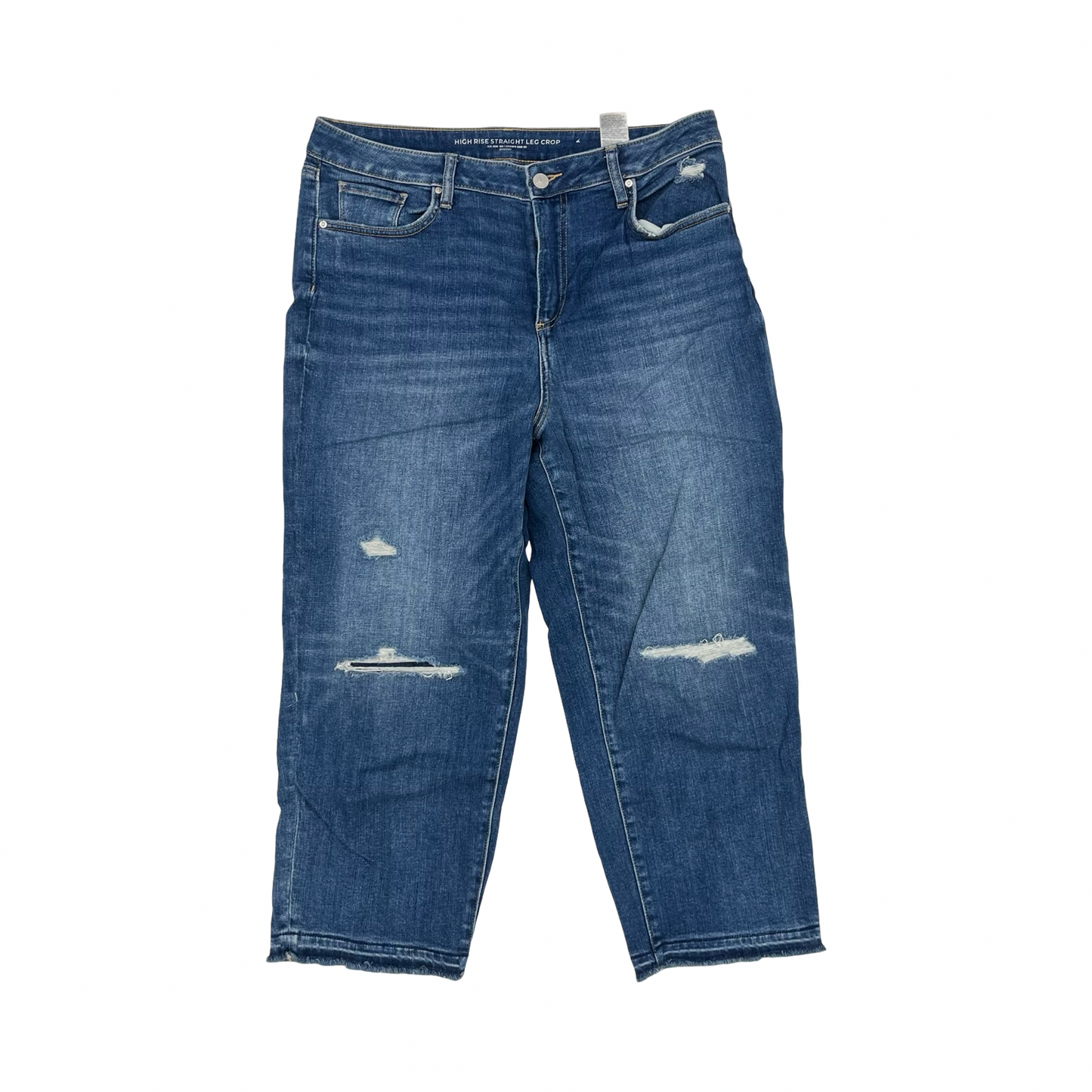 Jeans Cropped By Chicos In Blue Denim, Size:12