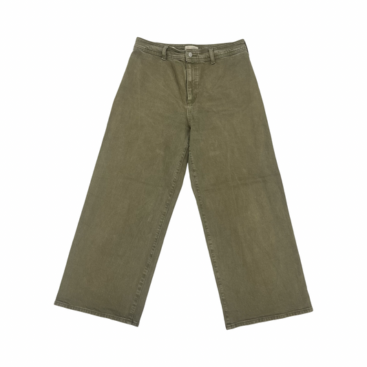 Jeans Wide Leg By Universal Thread In Green Denim, Size:12