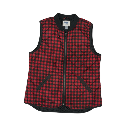 Vest Puffer & Quilted By Old Navy In Black & Red, Size:L