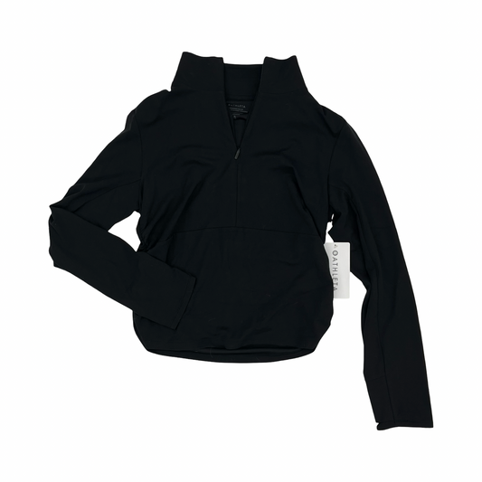 Athletic Top Ls Collar By Athleta In Black, Size:Xl