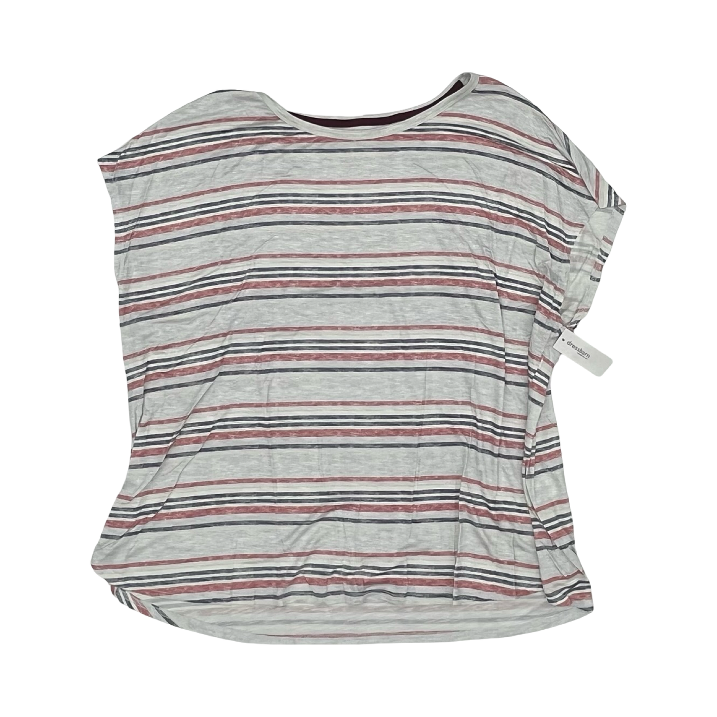 Top Ss By Dressbarn In Striped Pattern, Size:3X
