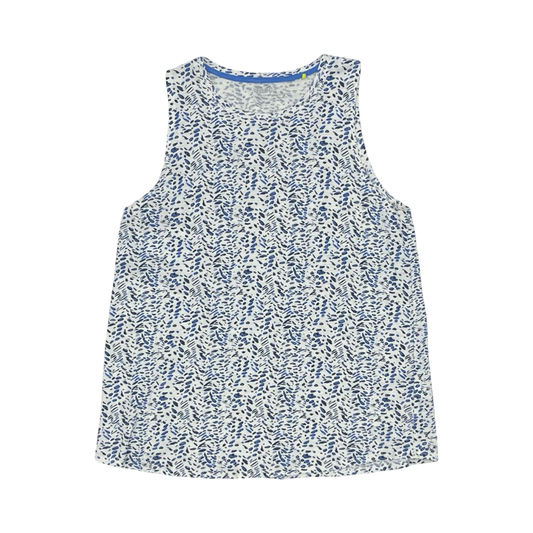 Top Sleeveless By Clothes Mentor In Blue & White, Size:M